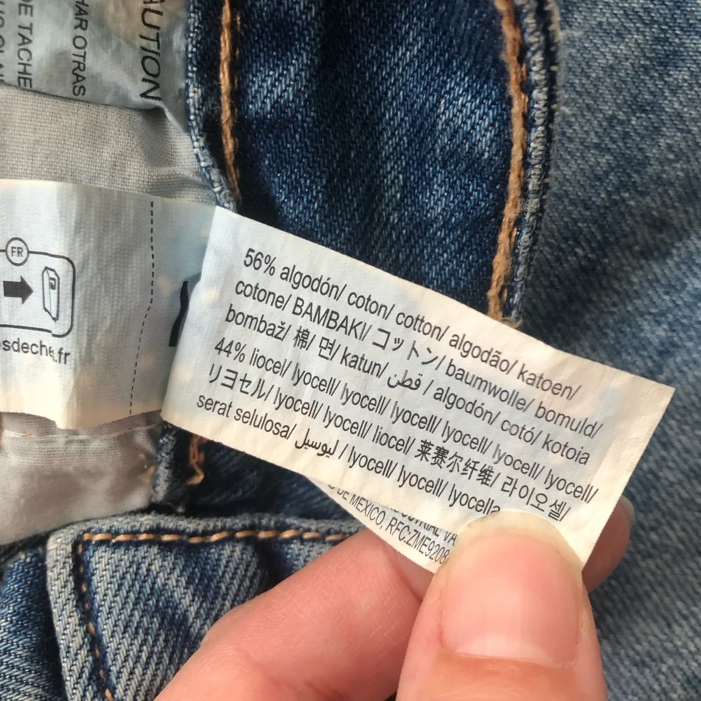 Zara Blue Flare & Wide Leg Denim Jeans Size 4 Cropped Fit Ankle - Picture 6 of 11